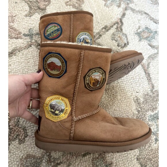 Ugg Australia Pendleton Shearling Boots Size 6 Tan Beige Limit Edition - Picture 1 of 8